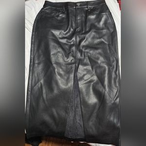 Express leather skirt with slit sz8